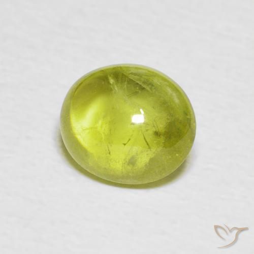 1.63 ct Yellow Sphene Stone, Natural Sphene in Oval Cabochon Shape for Sale