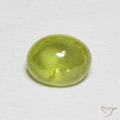 1.36ct Natural Light Yellow Sphene, Oval, Transparent