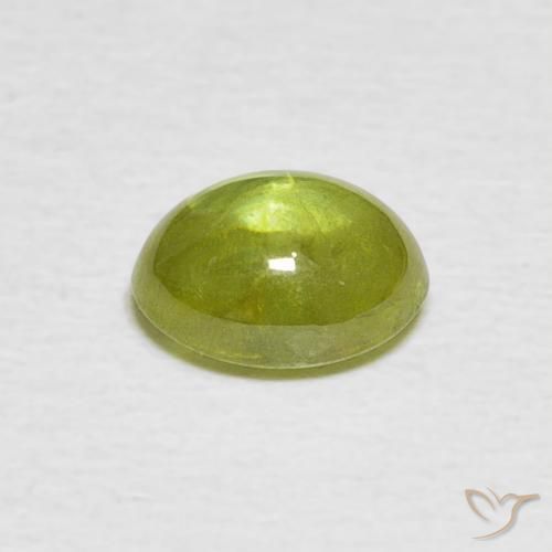 Sphene Gemstone in 7.1 x 5.7 mm Size for Sale, Sphene Stone in Light Yellow Color