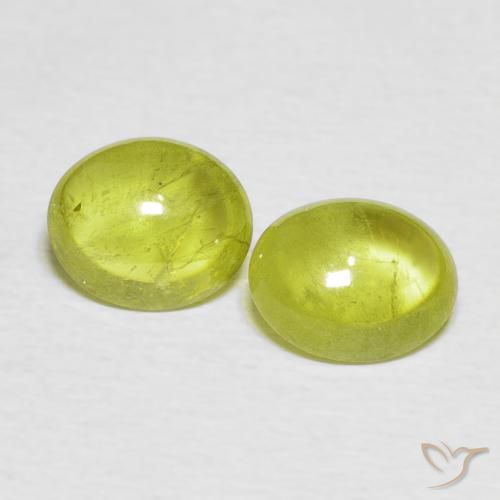 2.57 ct Yellow Sphene, 7.2 x 6 mm Oval Cut From Sri Lanka, Photo A