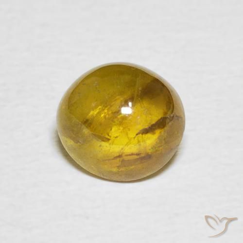 2.03ct Natural Greenish Golden Brown Sphene, Oval, Transparent