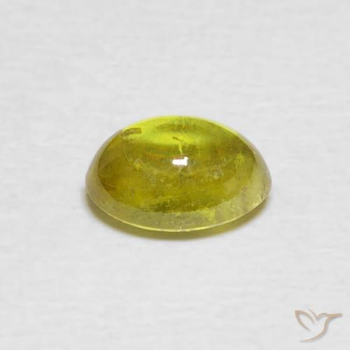 Sphene Gemstone in 6.9 x 5.3 mm Size for Sale, Sphene Stone in Warm Earthy Green Color