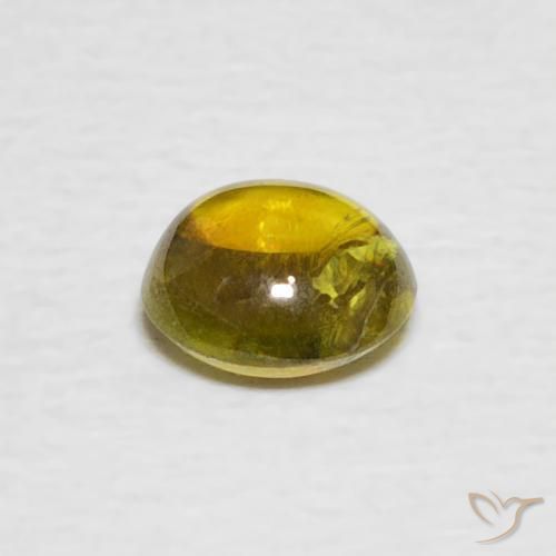 Sphene Gemstone in 5.4 x 5.2 mm Size for Sale, Sphene Stone in Medium Yellow Color