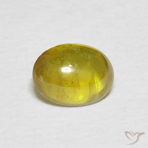 1.11ct Natural Medium Yellow Sphene, Oval, Transparent