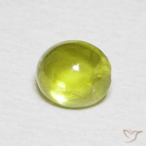0.91 ct Green Sphene Stone, Natural Sphene in Oval Cabochon Shape for Sale