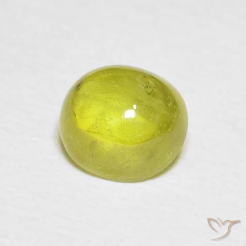 2.06 ct Yellow Sphene Stone, Natural Sphene in Oval Cabochon Shape for Sale