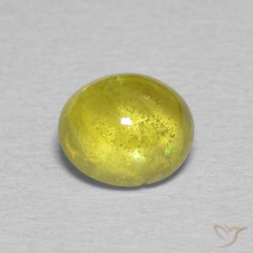 1.53ct Natural Yellowish Green Sphene, Oval, Transparent
