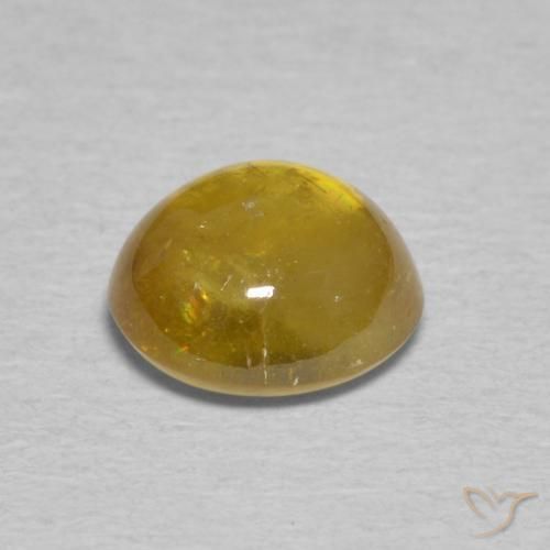 Sphene Gemstone in 7.5 x 6.9 mm Size for Sale, Sphene Stone in Brownish Golden Color