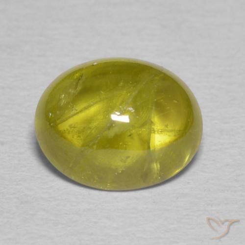 2.33ct Natural Yellowish Green Sphene, Oval, Transparent