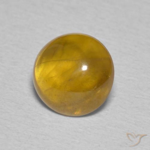 2.08 ct Golden Sphene Stone, Natural Sphene in Oval Cabochon Shape for Sale