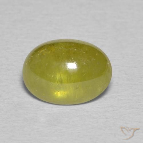 1.81ct Natural Warm Earthy Green Sphene, Oval, Transparent
