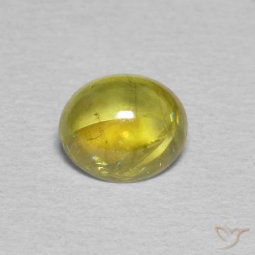 1.06ct Natural Warm Forest Green Sphene, Oval, Transparent