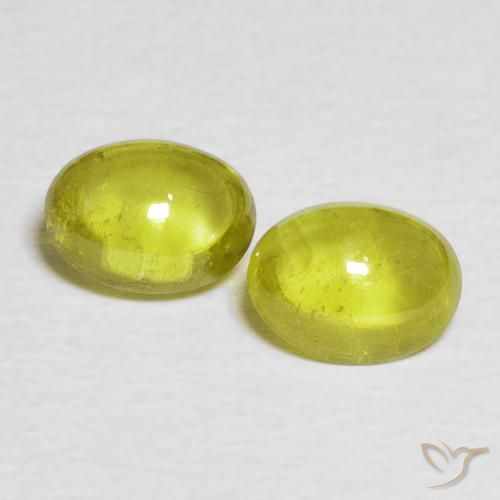 1.88ctw Natural Warm Earthy Green Sphene, Oval, Transparent