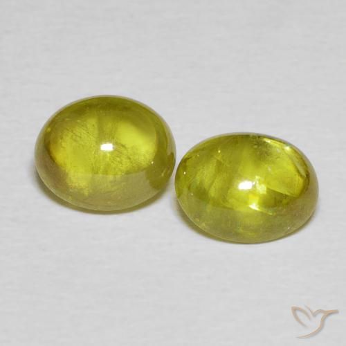3.13ctw Natural Warm Forest Green Sphene, Oval, Transparent