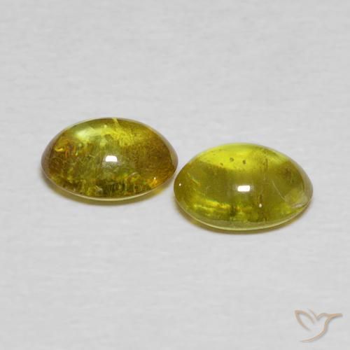 Sphene Gemstones in 6.2 x 5 mm Size for Sale, Sphene Stones in Earthy Gold Color