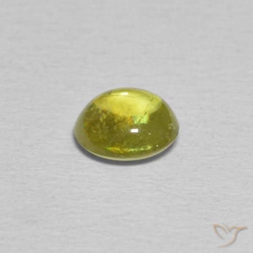 Sphene Gemstone in 6 x 5.7 mm Size for Sale, Sphene Stone in Medium Yellow Color