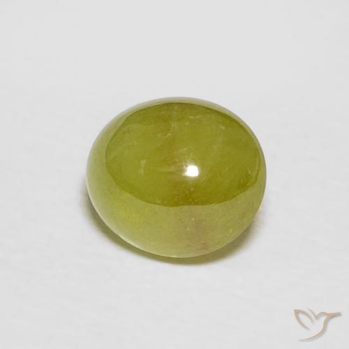 2.24 ct Yellow Sphene Stone, Natural Sphene in Oval Cabochon Shape for Sale
