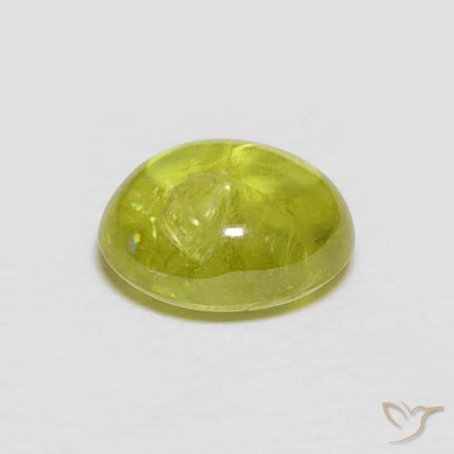 Sphene Gemstone in 8.3 x 7 mm Size for Sale, Sphene Stone in Medium Green Color