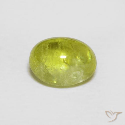 1.59ct Natural Warm Earthy Green Sphene, Oval, Transparent