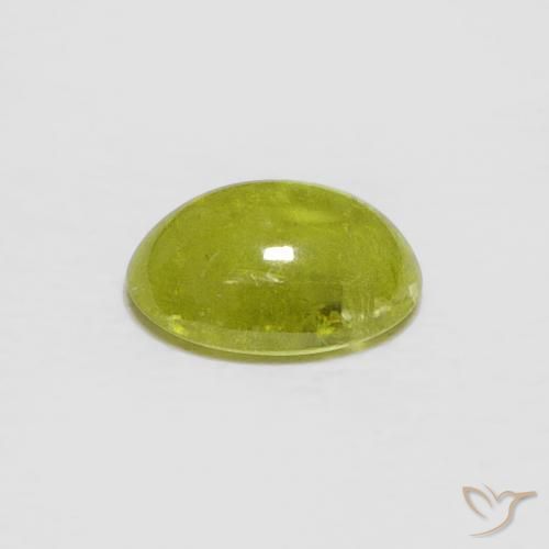 Sphene Gemstone in 8 x 6 mm (calibrated) Size for Sale, Sphene Stone in Warm Earthy Green Color