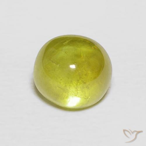 2.10ct Natural Medium Yellow Sphene, Oval, Transparent