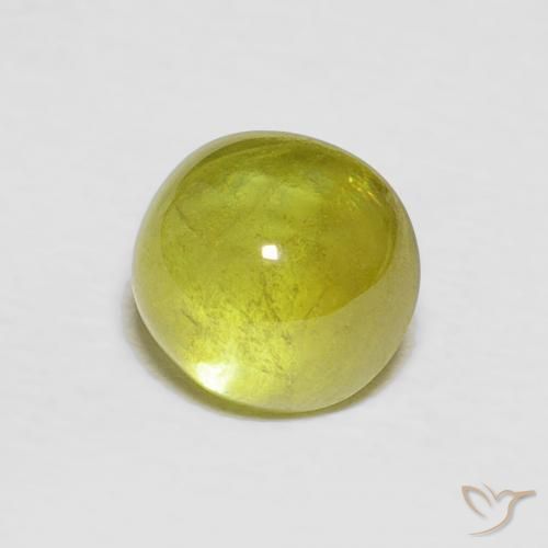 2.10 ct Yellow Sphene Stone, Natural Sphene in Oval Cabochon Shape for Sale
