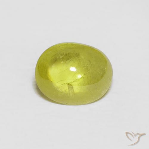 1.19ct Natural Medium Yellow Sphene, Oval, Transparent