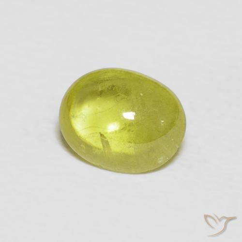 1.19 ct Yellow Sphene Stone, Natural Sphene in Oval Cabochon Shape for Sale