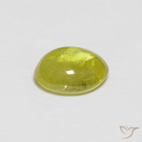 Sphene Gemstone in 6.9 x 5.5 mm Size for Sale, Sphene Stone in Medium Yellow Color