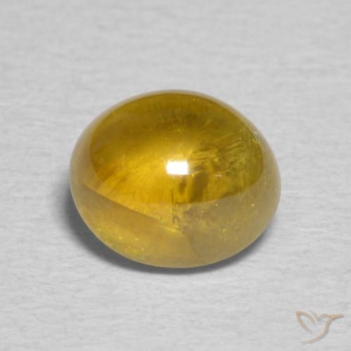 1.74ct Natural Gold Sphene, Oval, Transparent