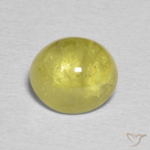 1.62ct Natural Golden Green Brown Sphene, Oval, Transparent
