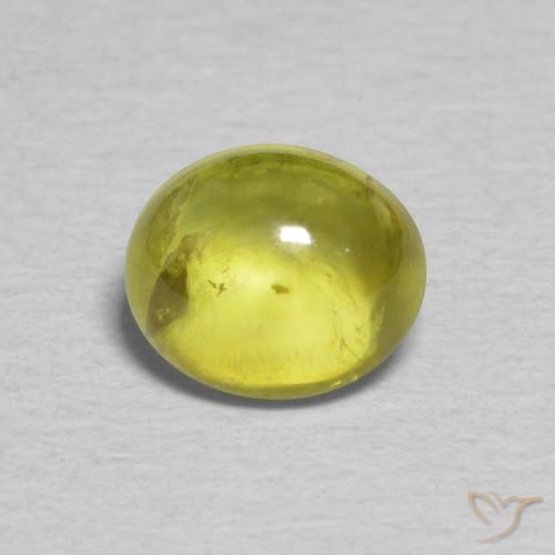 1.17ct Natural Yellowish Green Sphene, Oval, Transparent