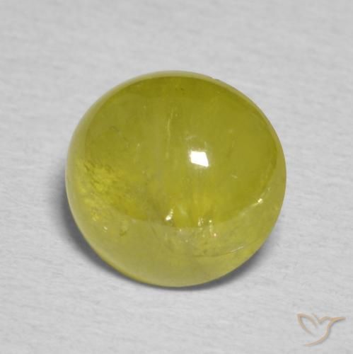 2.17 ct Green Sphene Stone, Natural Sphene in Oval Cabochon Shape for Sale