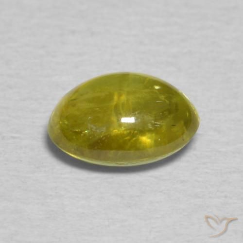 Sphene Gemstone in 6.2 x 4.8 mm Size for Sale, Sphene Stone in Warm Earthy Green Color