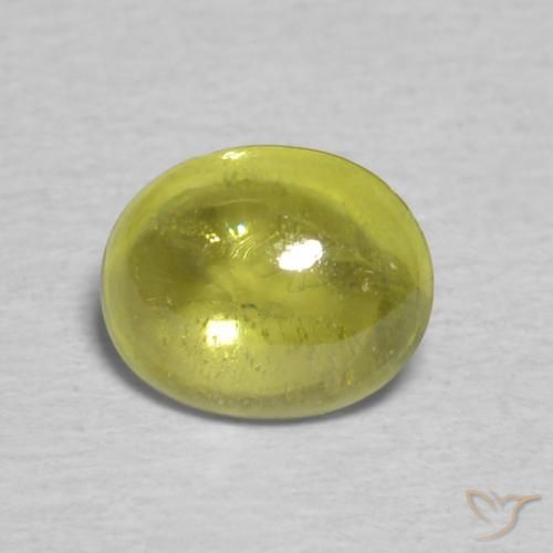 0.75ct Natural Warm Earthy Green Sphene, Oval, Transparent