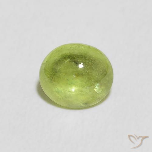 0.80ct Natural Yellowish Green Sphene, Oval, Transparent