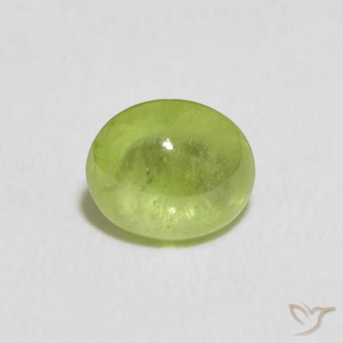 1.02ct Natural Lively Green Sphene, Oval, Transparent