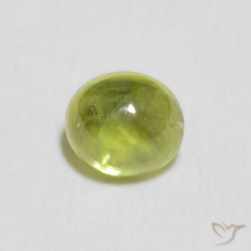 0.67ct Natural Lively Green Sphene, Oval, Transparent