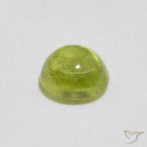 Sphene Gemstone in 5 x 4.5 mm Size for Sale, Sphene Stone in Lively Green Color
