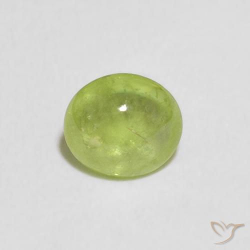 0.78ct Natural Medium Green Sphene, Oval, Transparent
