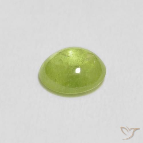 Sphene Gemstone in 5.9 x 5.2 mm Size for Sale, Sphene Stone in Medium Green Color