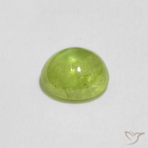 Sphene Gemstone in 6.1 x 5.4 mm Size for Sale, Sphene Stone in Lively Yellowish Green Color
