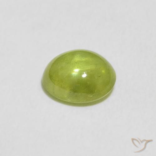 Sphene Gemstone in 6.2 x 5.5 mm Size for Sale, Sphene Stone in Bright Green Color