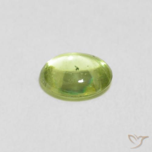 Sphene Gemstone in 6 x 5 mm Size for Sale, Sphene Stone in Bright Green Color