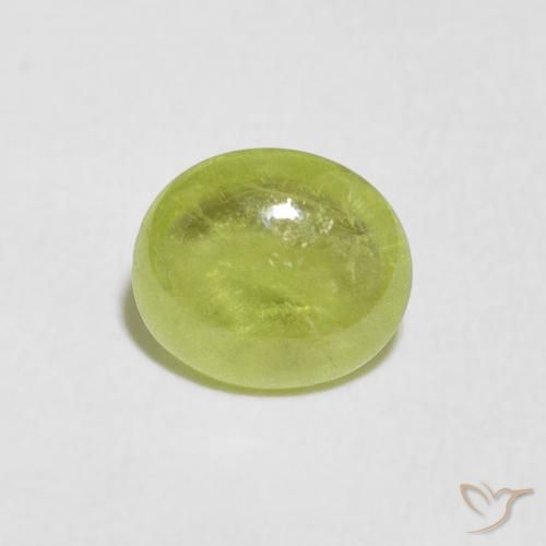 1.15ct Natural Lively Green Sphene, Oval, Transparent