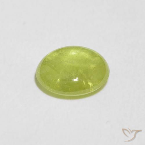 Sphene Gemstone in 7 x 6.1 mm Size for Sale, Sphene Stone in Lively Green Color