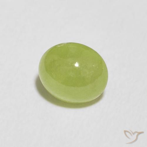 0.85 ct Green Sphene Stone, Natural Sphene in Oval Cabochon Shape for Sale