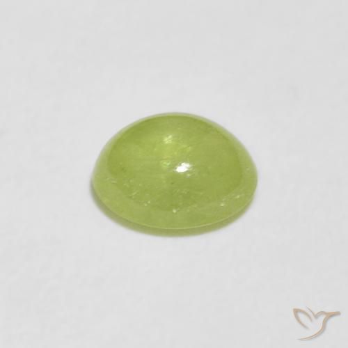 Sphene Gemstone in 6 x 5.2 mm Size for Sale, Sphene Stone in Bright Green Color