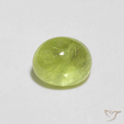 1.32ct Natural Yellowish Green Sphene, Oval, Transparent