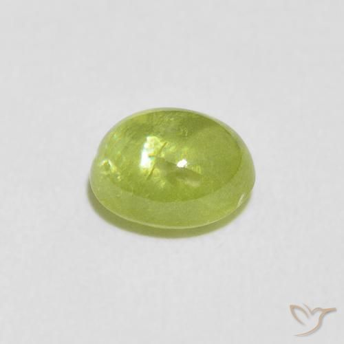 Sphene Gemstone in 6.6 x 5.5 mm Size for Sale, Sphene Stone in Yellowish Green Color